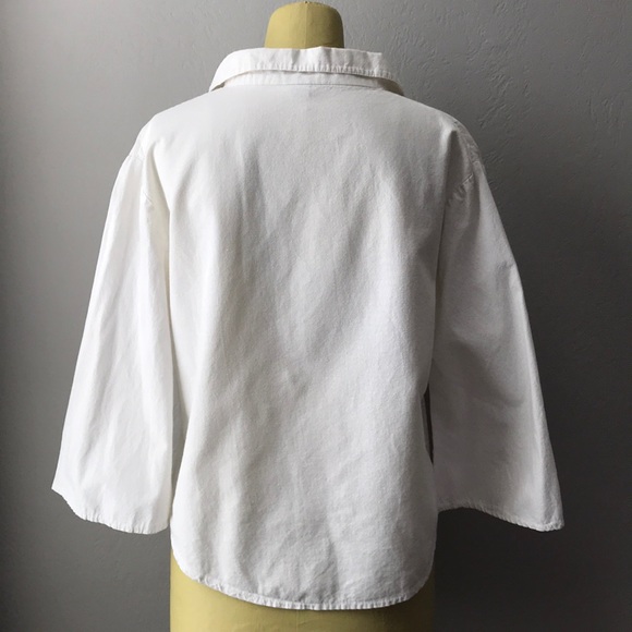 Astrid Moda S/M White 3/4 Bell Sleeve Top - Picture 3 of 6